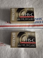 Maxwell VHS-C TC-30 HGX-Gold Premium High Grade Video Tape-You get 2