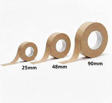 Gummed Brown Paper Sealing Tape Gum Strip Picture Framing 200 Metre Long Rolls