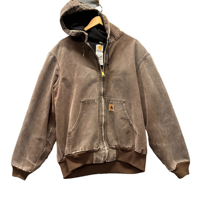 VTG 2004 Carhartt Jacket J25 CHT Chestnut Hooded Utility Thermal