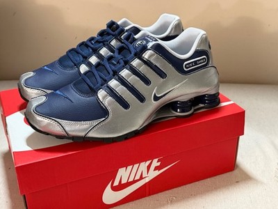 Men's Nike Shox NZ-Midnight Navy/Metallic Silver/Black | eBay