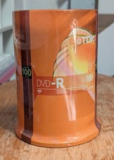 New TDK DVD R 100 Pack 16x 4.7GB 120Min Recordable Blank Discs Spindle Sealed