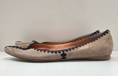 Sigerson Morrison Suede Ballet Women's Shoes Size 7