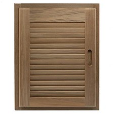 Whitecap Teak Louvered Door  Frame - Right Hand - 15" x 20