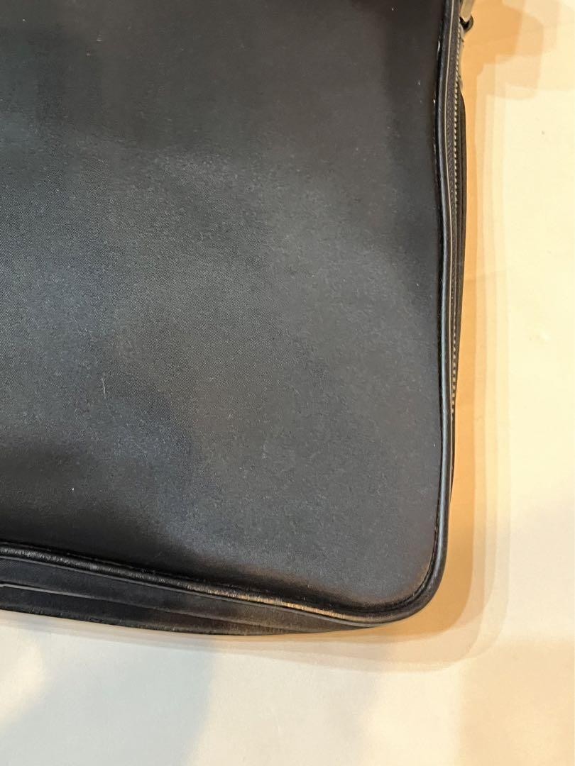 Burberry Shoulder Bag Nova Check Crossbody Black Nylon Zipper From