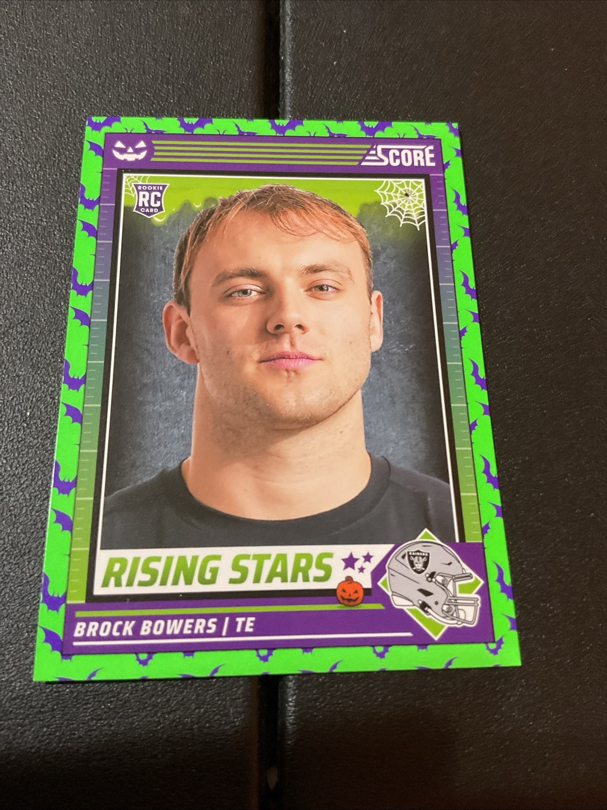 BROCK BOWERS Green Bats Rookie RC 2024 Score A Treat Card-RAIDERS/GEORGIA-#8