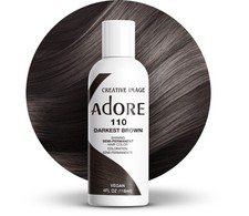 Adore Semi Permanent Hair Dye 4 Fl Oz Darkest Brown Vegan Ammonia Free