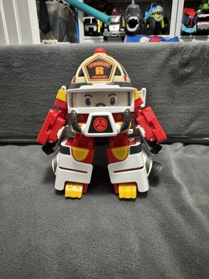 Robocar Poli Firefighter Roy Astronaut Transforming Rescue Bot Toy   Rare 