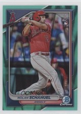 2024 Bowman Chrome Aqua RayWave Refractor 31/199 Nolan Schanuel #47 Rookie RC