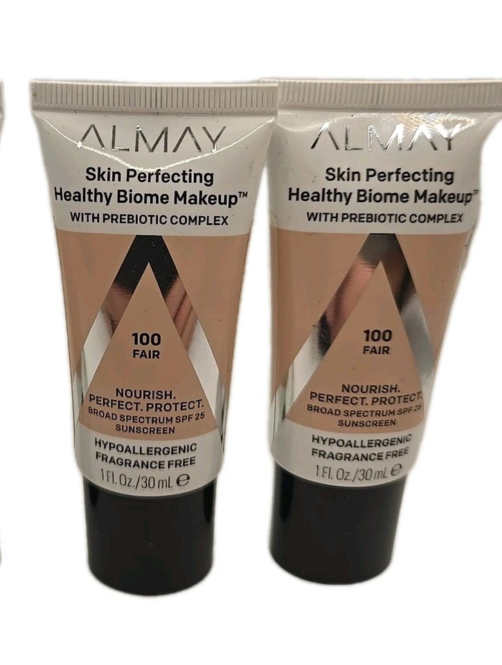 4x Almay Skin Perfecting Healthy Biome Foundation - SPF 25 - 100 FAIR  - 1 fl oz - Image 2 of 2