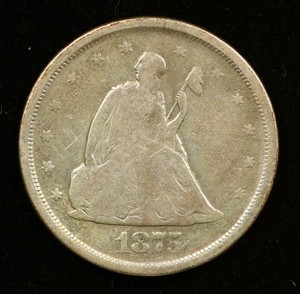 1875 Seated Liberty Twenty Cent Piece 20C Silver G Raw (#SLC00306)