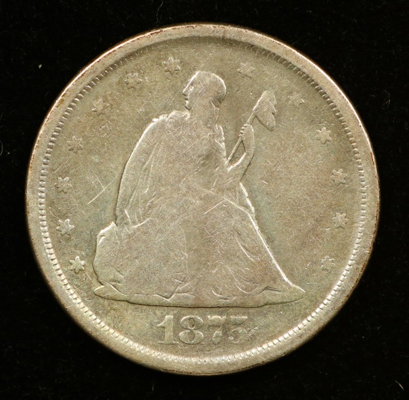 1875 Seated Liberty Twenty Cent Piece 20C Silver G Raw (#SLC00306)