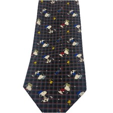 Vintage Peanuts Snoopy Woodstock 50th Anniversary Celebration Tie Golf Novelty