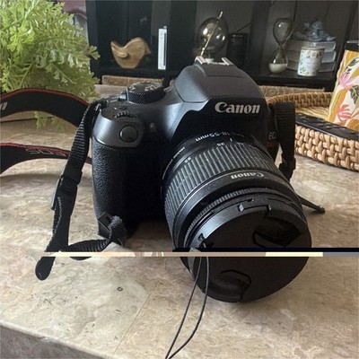 Canon EOS Rebel Digital SLR Camera Black w/ 18-55mm f/3.5-5.6 Lens Flash