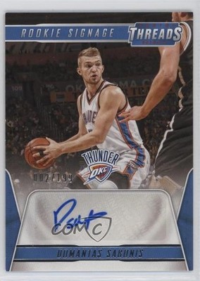 2016-17 Panini Threads Rookie Signage 2/199 Domantas Sabonis #26 Auto RC 14ij