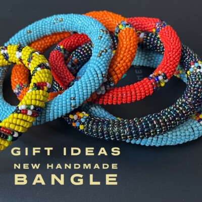 Kenyan Maasai tribal beaded bangles Handmade African multicoloured Beaded  Bangle UK