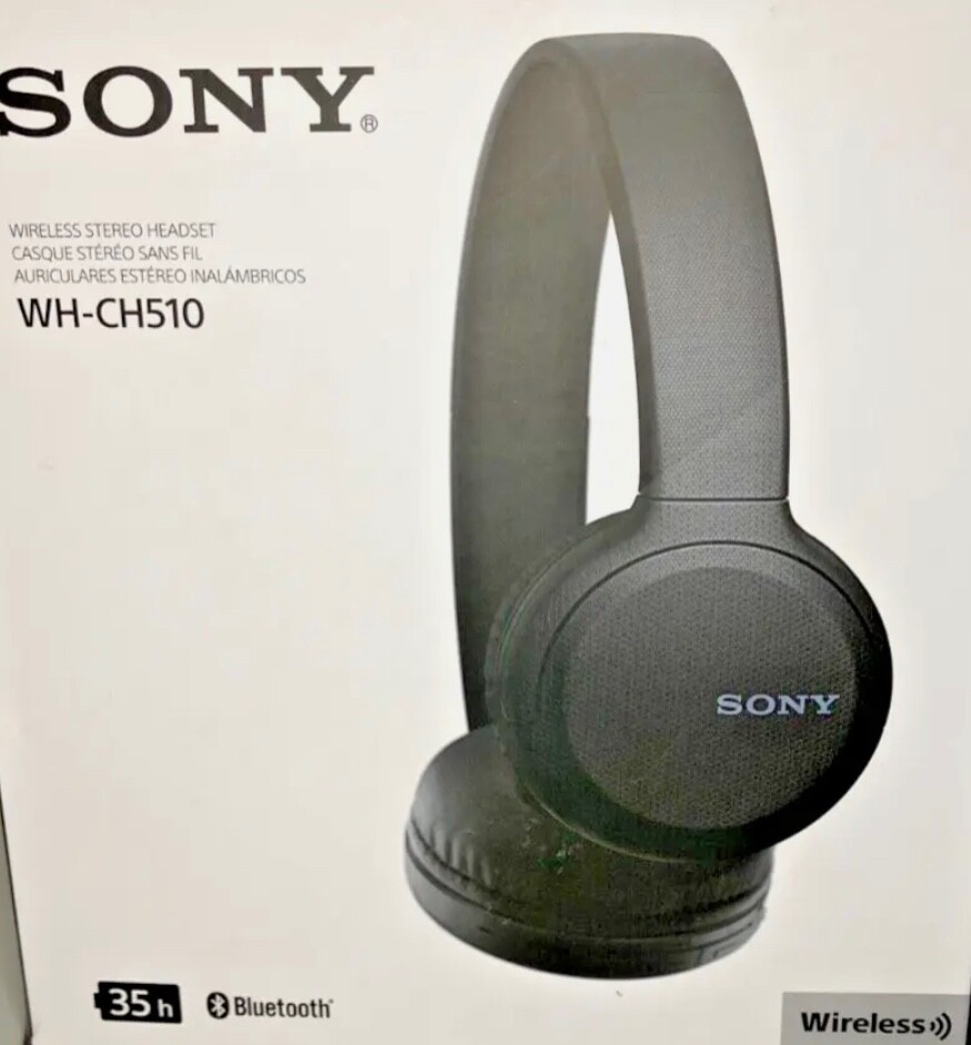 Sony WH-CH510 Wireless On-ear Headphones Black NEW IN BOX