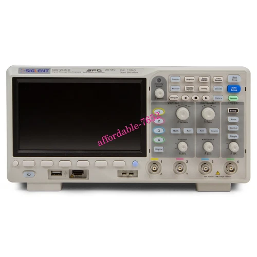 SIGLENT SDS1204X-E Super Phosphor Oscilloscope 4-channel 200 MHz 1 GSa/s 14 MB