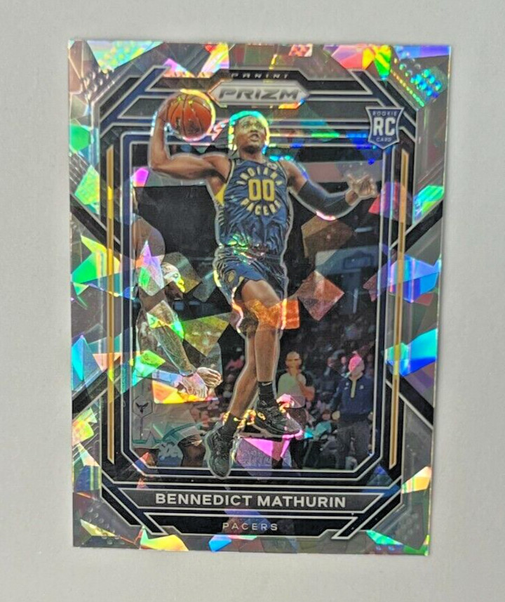 2022/23 Panini Prizm BENNEDICT MATHURIN RC Cracked Ice Prizm #254 Pacers