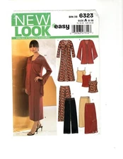 Women's Sewing Pattern, Separates, Duster, Tunic, Pants New Look 6323 Uncut F/F