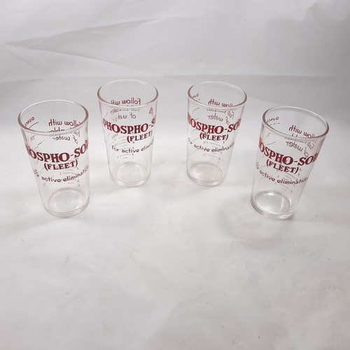 4 Vintage Flotte Abführmittel Phospho Soda Werbung Messbecher Schnapsglas
