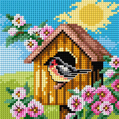 Orchidea Needlepoint canvas for halfstitch without yarn Four Seaseons - Sprin...