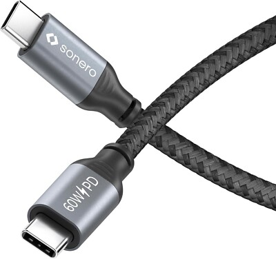3m Ladekabel USB-C auf USB-C 3A 60W Type C Datenkabel Samsung Huawei Xiaomi