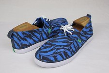 SANUK OFFSHORE FUNK NAVY TIGERBOLT COLOR SIDEWALK SURFER SHOES MEN SIZE 9 US