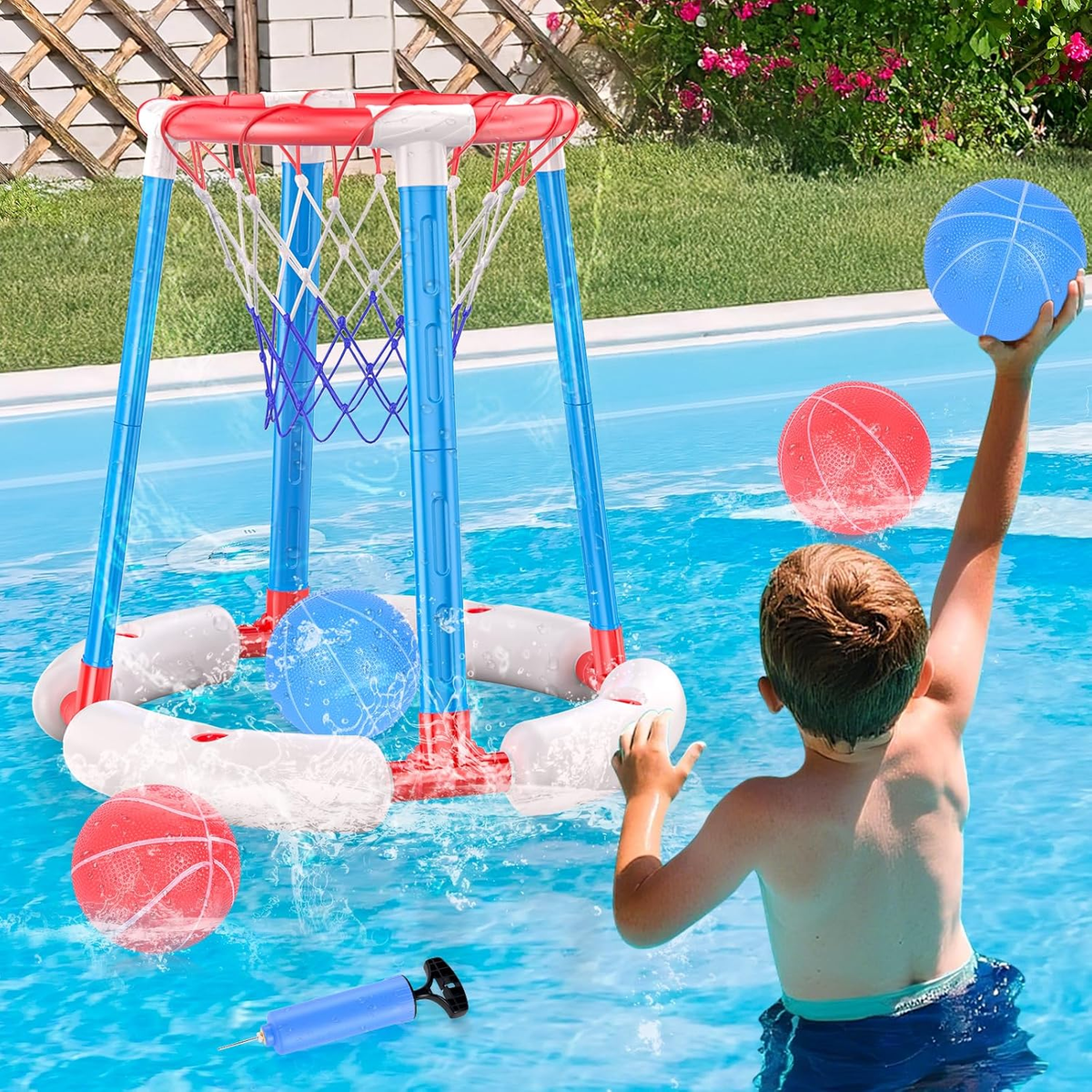 Kids Pool Pool Basketball Hoop Floating Water Basketball Game