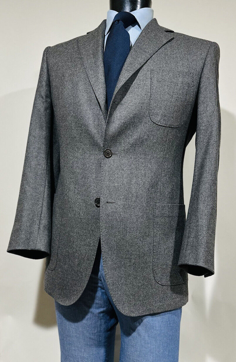 Brooks Brothers Regent Loro Piana Wool Steel Gray… - image 1