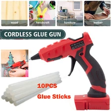 Hot Melt Glue Gun Kit W/10 Pcs Glue Sticks DIY & Arts For Milwaukee 18V Battery