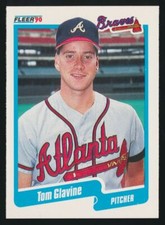 1990 Fleer #583 Tom Glavine, Atlanta Braves, HOF.