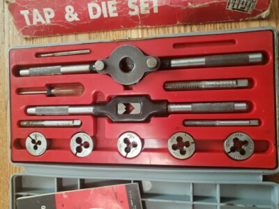 Vintage Craftsman Kromedge Tap & Die Set - 5205 USA Made 1971 w