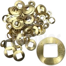 Brass Domed Clock Washers, Square hole 100 washer mix Clockmaker Movement Repair