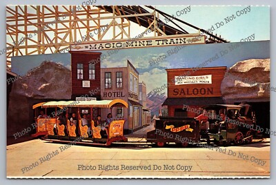 Vintage Postcard Paragon Park Nantasket Beach Massachusetts Magic Mine Train rid
