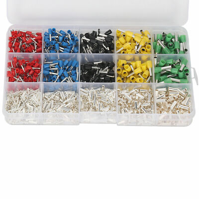 Non Insulated Butt Connectors 1400PCS Cable Wire Cord Pin End Bootlace Ferrule Connectors Set Crimp Terminals H 1003131 - Foto 10