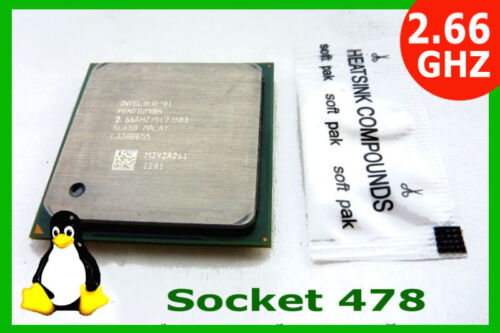 Pentium 4 Socket 478 2.66 GHZ CPU.  DELL HP 90 DAY WARRANTY.  2.66/512/533 - Afbeelding 1 van 13