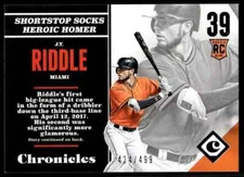 2017 Panini Chronicles J.T. Riddle 424/499 Miami Marlins #138 R60