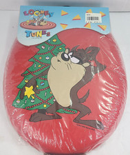 Vintage Looney Tunes Taz Tasmanian Christmas Tree Toliet Seat Cover 1995 Ginsey