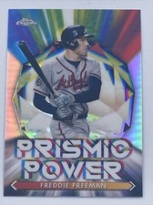 Freddie Freeman 2021 Topps Chrome Baseball Prismic Power Insert #PP-8