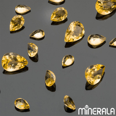 NATURAL CITRINE GEMSTONE FACETED LOOSE PEAR SHAPE 4x6mm 5x7mm 7x10mm WP0009D