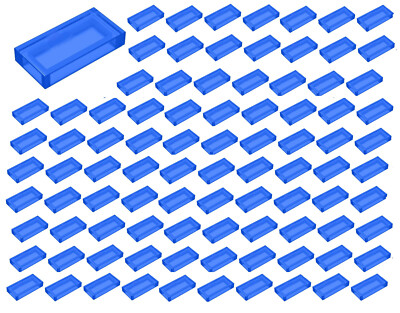  Lego 1x2 Trans-Dark Blue Tiles x100 Building Ice Piece Bulk Lot Legos #3069b