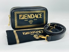 FENDI x Versace Fendace Black and Gold Shoulder Bag
