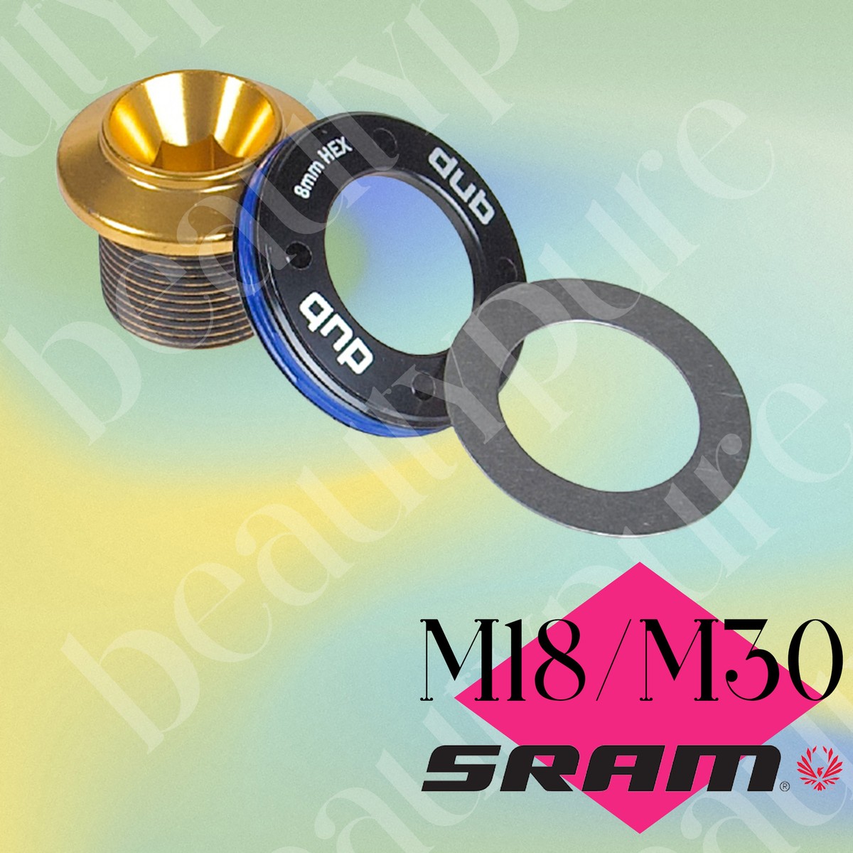 NEW SRAM DUB M18 Crank Bolt and M30 Self Extracting Cap