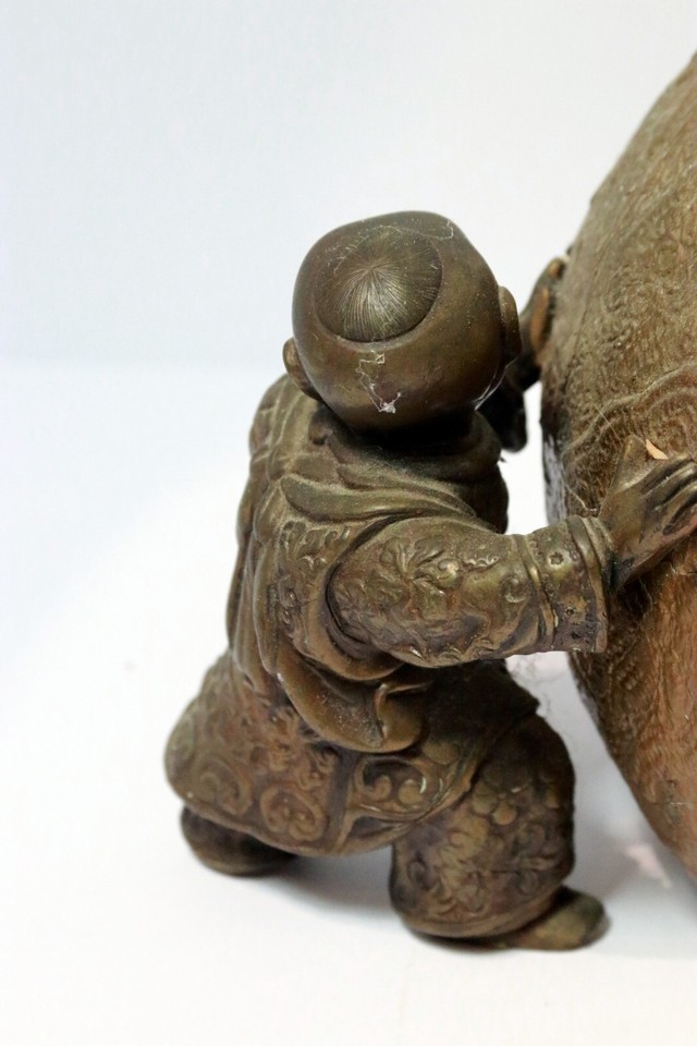 Antique Chinese Laquer Box with Bronze Figures eBay