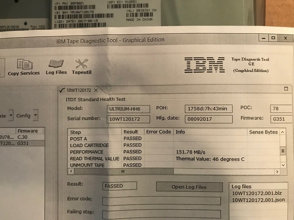 IBM 35P3021 LTO-6 HH SAS TAPE DRIVE MODULE for TS3100/TS3200 LTO6 | eBay