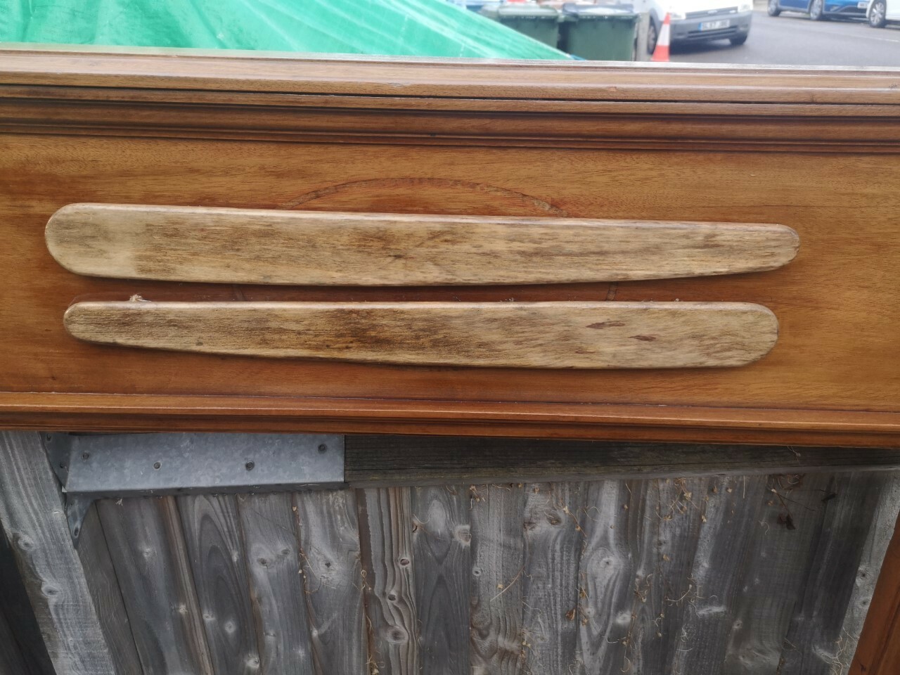 SMALL/MEDIUM HARDWOOD FIRE SURROUND WITH WOODEN SCULPTURES eBay