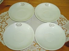 Vintage Syracuse IRONSTONE China O.P.CO. Saucers~ Set of 4 ~