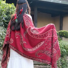 Tourism Photography Ethnic Style Cape Women's Thickened Cashew Warm Scarf Shawl