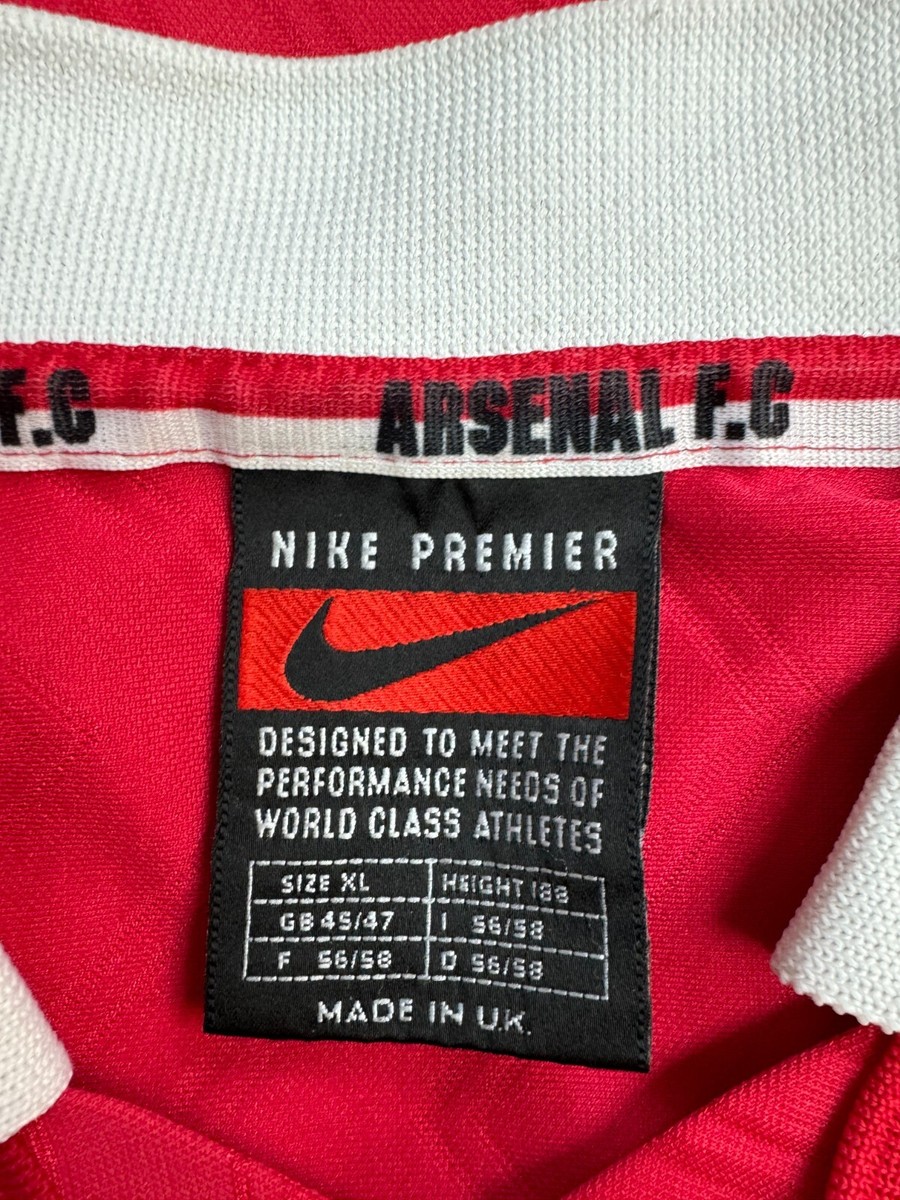 ARSENAL 1996 1998 HOME SHIRT FOOTBALL SOCCER JERSEY NIKE