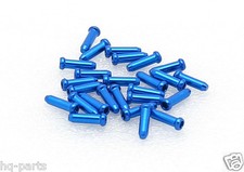 25 Bike Bicycle Shift Brake Cable Ends Tips Caps Crimps BLUE